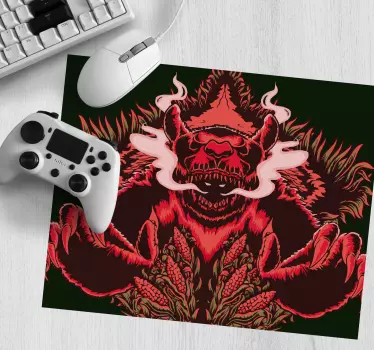 Gaming muismat angstaanjagende beest visualisatie - TenStickers
