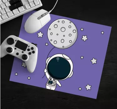 Gaming muismat astronaut met ballon - TenStickers