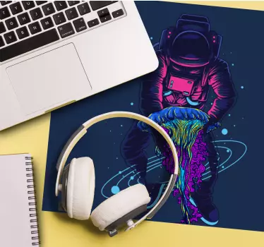 Gaming muismat astronaut met medusa - TenStickers
