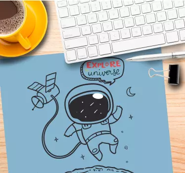 Gaming muismat astronaut verkenner van het universum - TenStickers