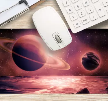 Gaming muismat celestial planetair landschap - TenStickers