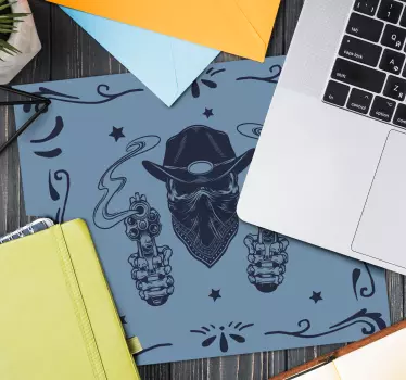 Gaming muismat cowboy schutter illustratie - TenStickers