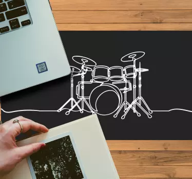 Gaming muismat drumstel omtrek - TenStickers