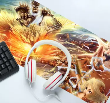 Gaming muismat epische fantasy strijd - TenStickers