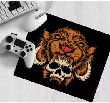 Gaming muismat fierce animal skull - TenStickers
