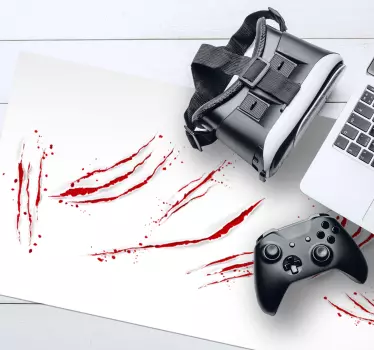 Gaming muismat fierce krasspatroon - TenStickers