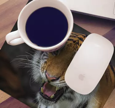 Gaming muismat fierce tiger afbeelding - TenStickers