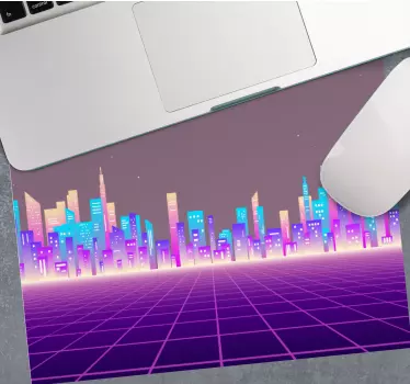 Gaming muismat futuristisch stadsgezicht - TenStickers