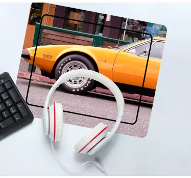 Gaming muismat klassieke gele sportauto - TenStickers