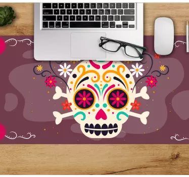 Gaming muismat kleurrijk skull patroon - TenStickers
