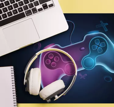 Gaming muismat kleurrijke gamecontrollers - TenStickers