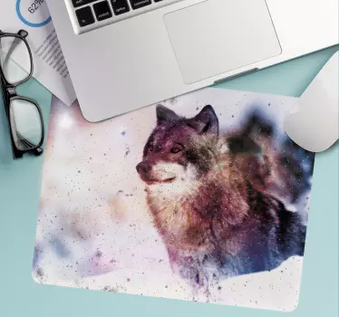 Gaming muismat majestiek wolf portret - TenStickers