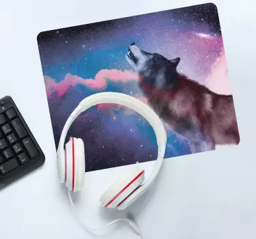 Gaming muismat majestieke wolf huilend - TenStickers
