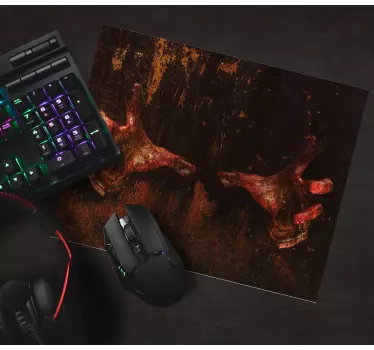 Gaming muismat met kunst van vieze handafdrukken - TenStickers