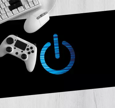 Gaming muismat met stijlvol kracht symbool - TenStickers