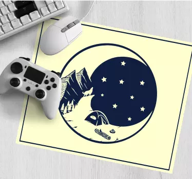 Gaming muismat nachtelijke sterrenavontuur - TenStickers