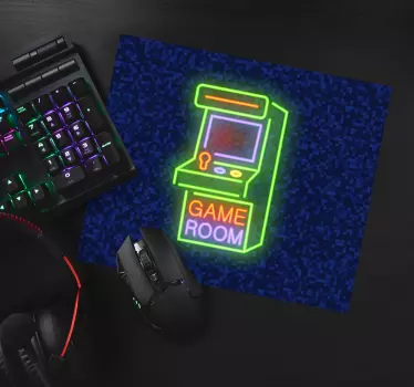 Gaming muismat neon game arcade - TenStickers