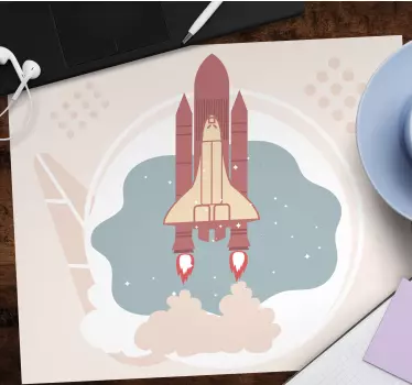 Gaming muismat rocket lancering avontuur - TenStickers