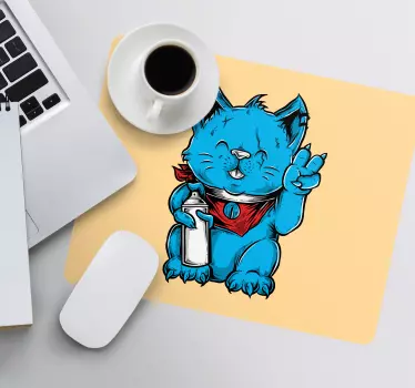 Gaming muismat schattig kattenkarakter - TenStickers