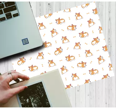 Gaming muismat schattige vos karakters - TenStickers