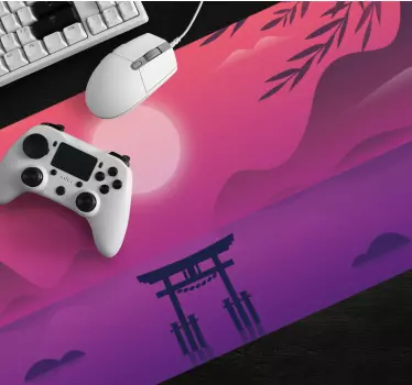 Gaming muismat serene bergzonsondergang - TenStickers