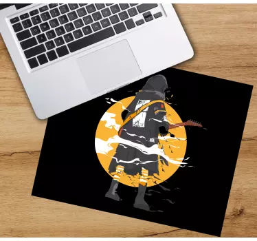 Gaming muismat silhouet gitarist icoon - TenStickers