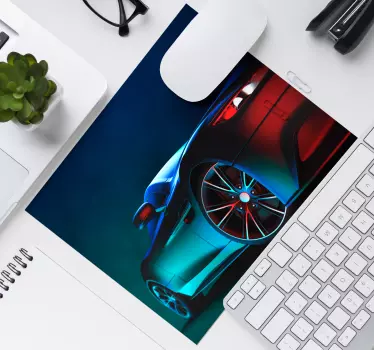 Gaming muismat stijlvolle zijaanzicht auto - TenStickers