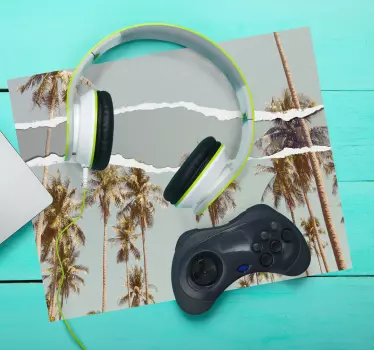 Gaming muismat tropische palm vibes - TenStickers