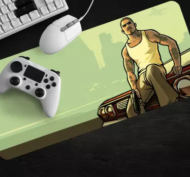 Gaming muismat urban character stance - TenStickers