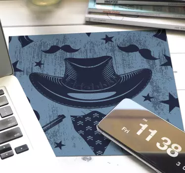 Gaming muismat vintage cowboyhoed - TenStickers
