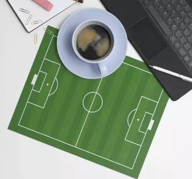 Gaming muismat voetbalveld indeling - TenStickers