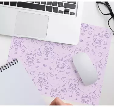 Gaming muismat vrolijke kattenpersonages - TenStickers