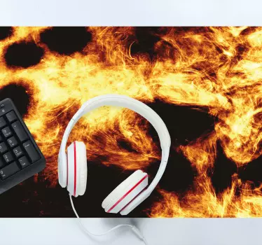 Gaming muismat vurige abstracte textuur - TenStickers