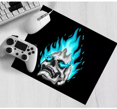 Gaming muismat vurige schedel grafiek - TenStickers