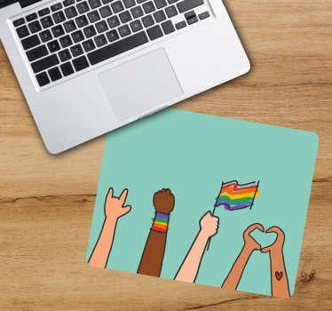 Kleurrijke eenheidshanden originele muismat - TenStickers