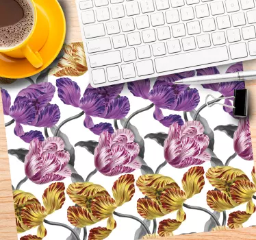 Levendig bloemenmotief patronen muismat - TenStickers