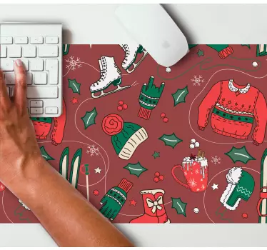 Muismat kerst feestelijke winter elementen - TenStickers