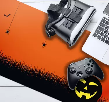Muismat kerst halloween pompoen scene - TenStickers