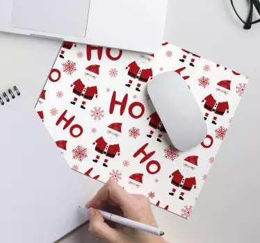 Muismat kerst met kerstman patroon - TenStickers
