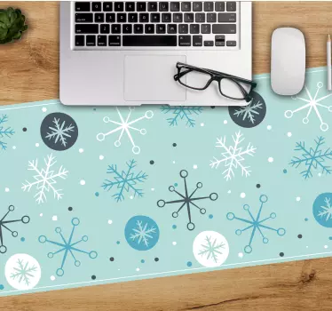 Muismat kerst met sneeuwvlokkenpatroon kenmerken - TenStickers