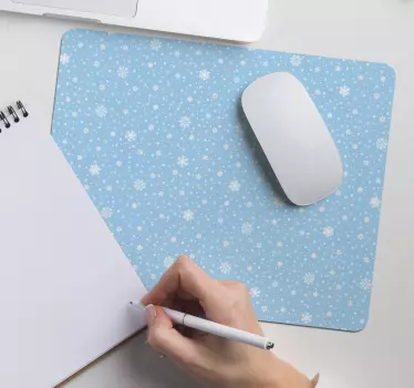 Muismat kerst met sneeuwvlokkenpatroon oppervlak - TenStickers