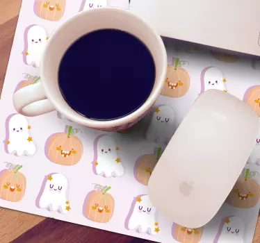 Muismat kerst schattige geesten en pompoenen - TenStickers