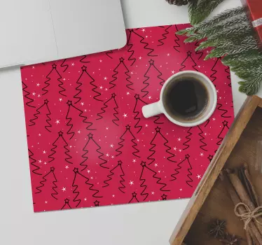 Muismat kerst speelse boomprint - TenStickers