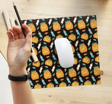 Muismat kerst speelse pompoen patroon - TenStickers
