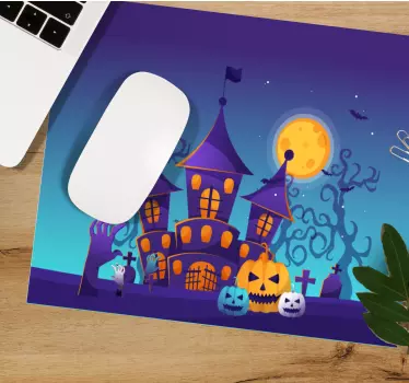 Muismat kerst spookachtig halloween kasteel - TenStickers