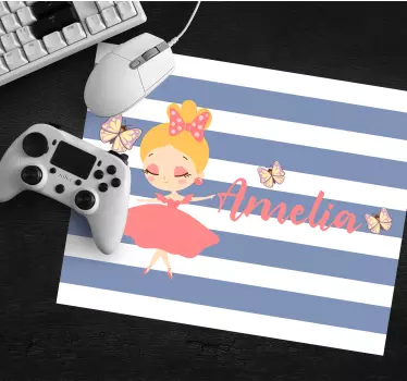 Muismat met naam ballet dans amelia - TenStickers