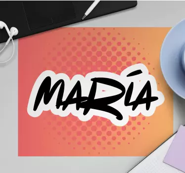 Muismat met naam bold naam ontwerp - TenStickers