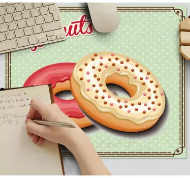Muismat met naam heerlijke donut duo - TenStickers