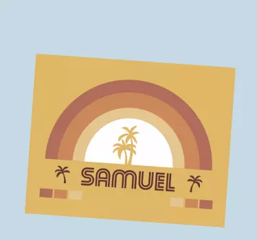 Muismat met naam regenboogontwerp gepersonaliseerd - TenStickers