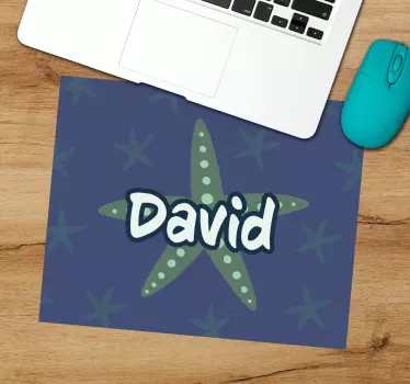 Muismat met naam sterrenvis naam personalisatie - TenStickers